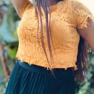Mustard Crop Top